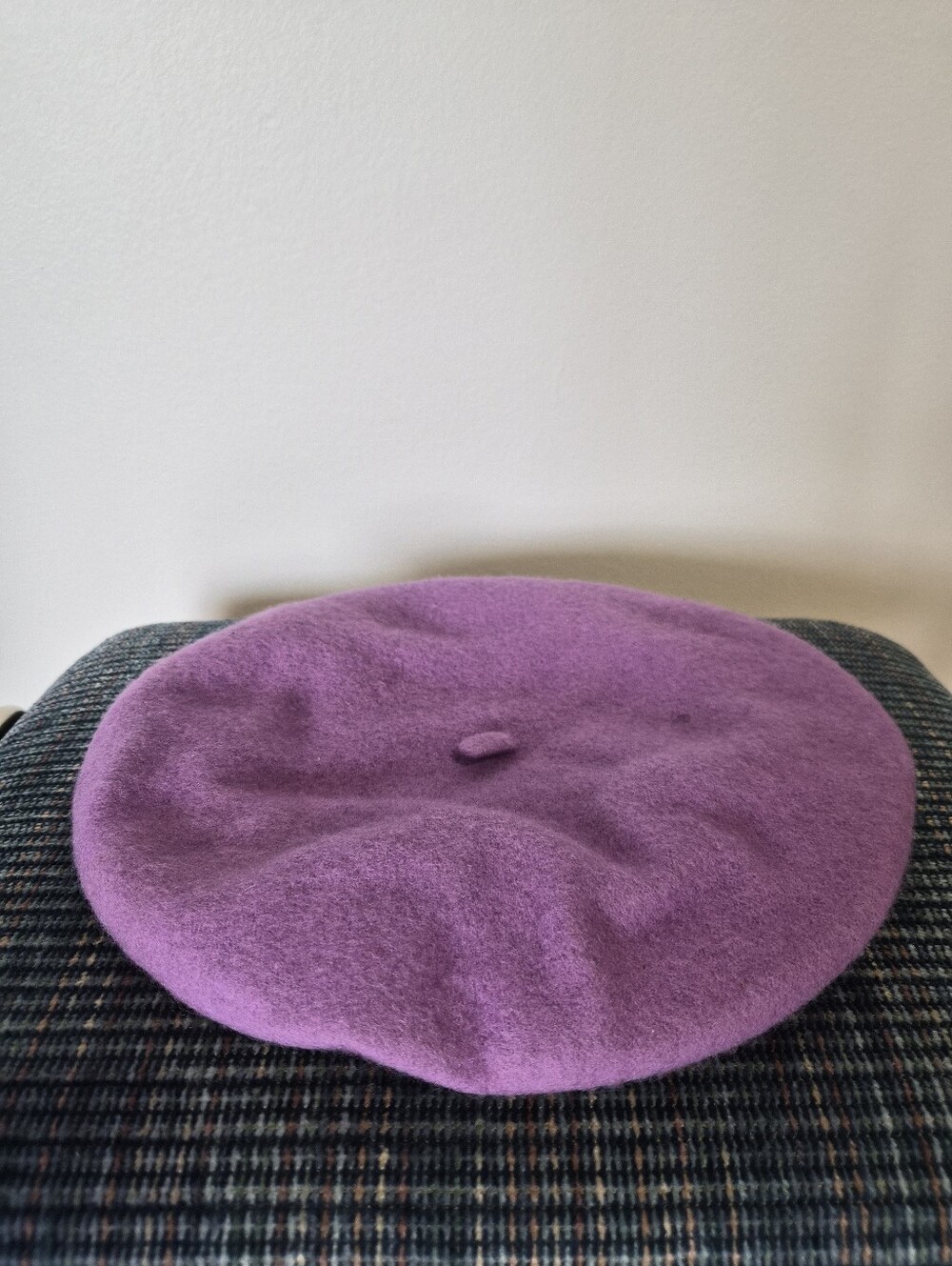 Vintage Deep Purple Wool French Beret | Size OS